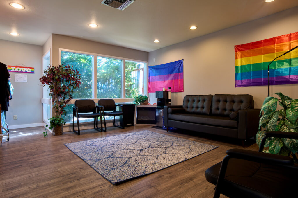 A picture of our electrolysis clinic's waiting room in Lakewood WA
